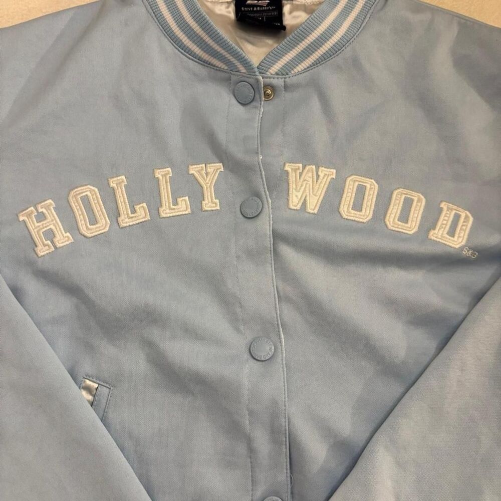 Steve & Barry’s Baby Blue Varsity Jacket Women’s XL | Hollywood Embroidered R - Picture 2 of 4
